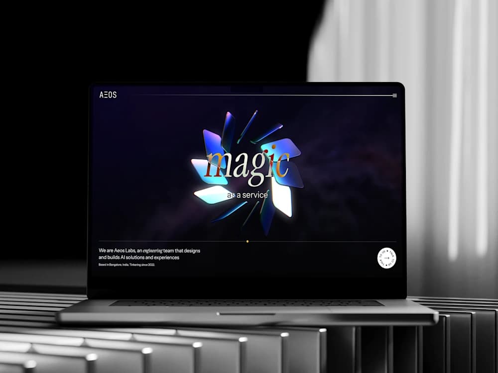 AEOS Labs — Advertising website designed and built by Tanish Mittal