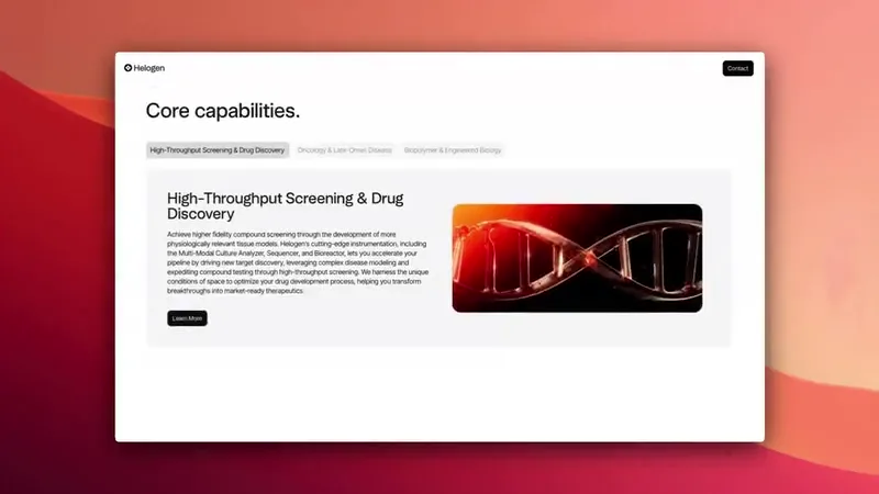 Helogen — Space biology website designed and built by Tanish Mittal